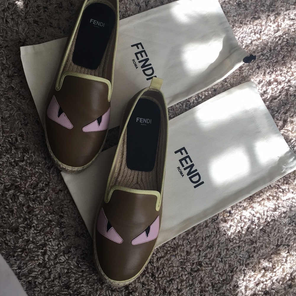 FENDI MONSTER ESPADRILLES! COLOR IS OLIVE